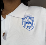 Load image into Gallery viewer, Shield Short Sleeve Polo — White

