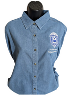 Load image into Gallery viewer, Michigan State Organization Fundraiser Denim Shirt
